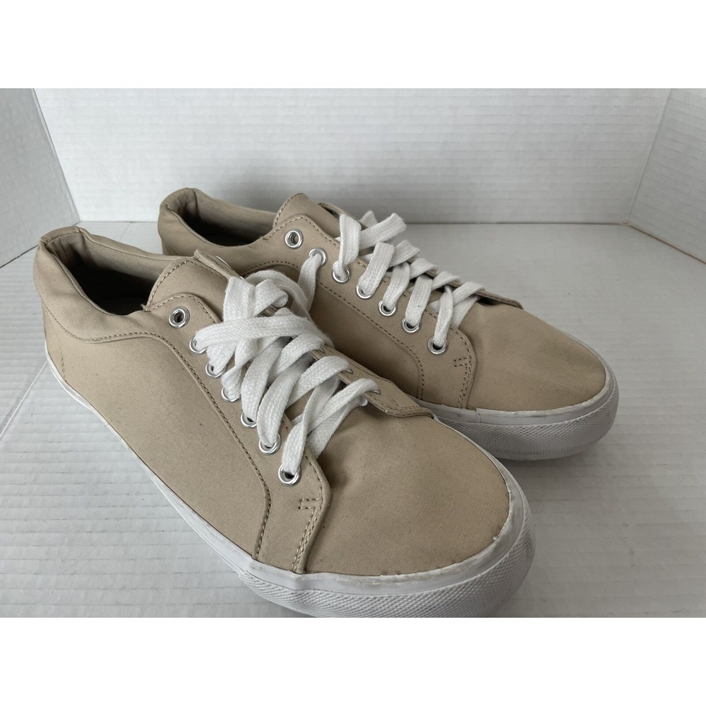 Urban Outfitters Size 8 Khaki Ortholite Canvas Lace Up Mens Sneakers